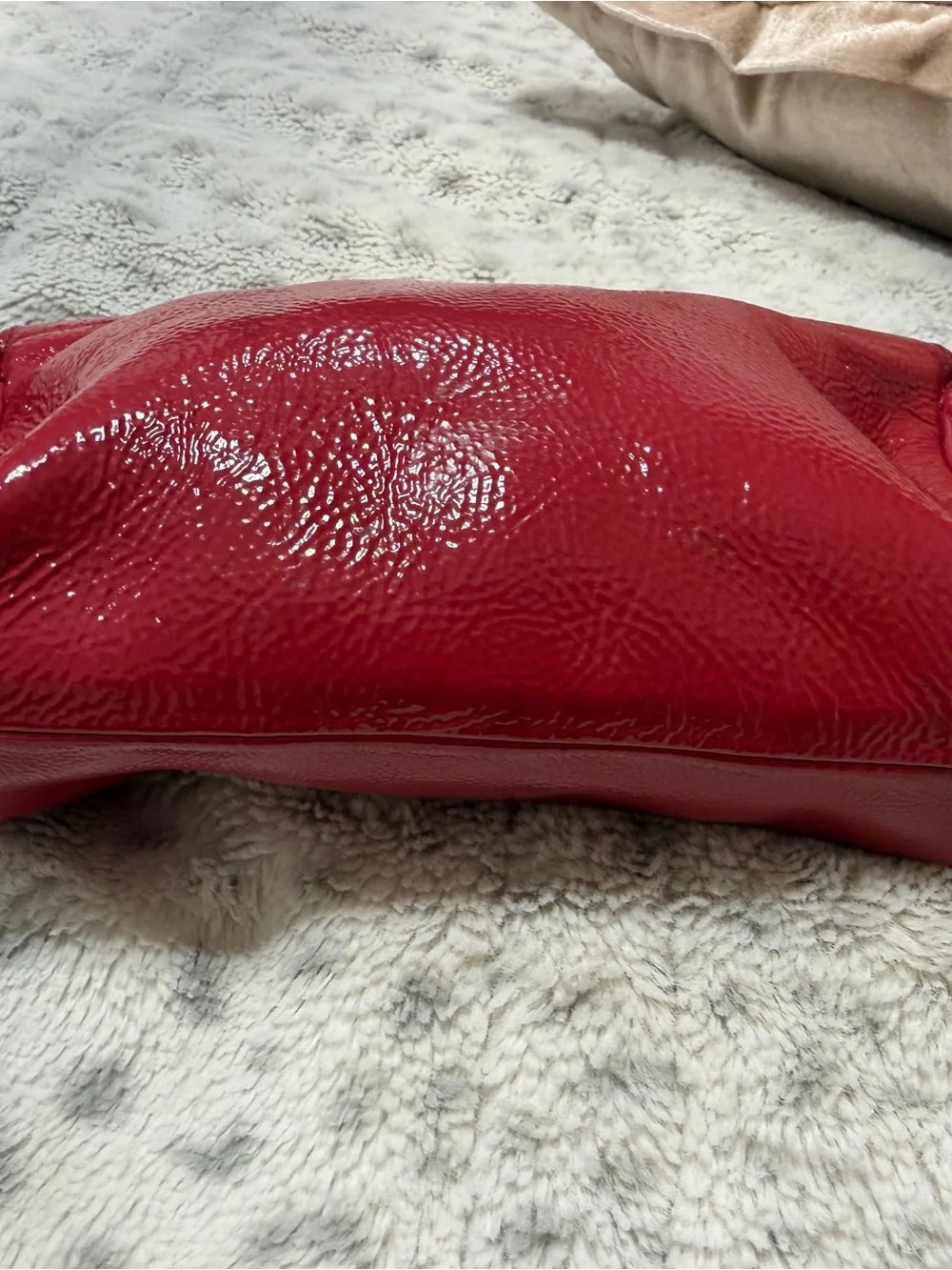 Gucci Soho cosmetic red/Plum Patent Leather pouch